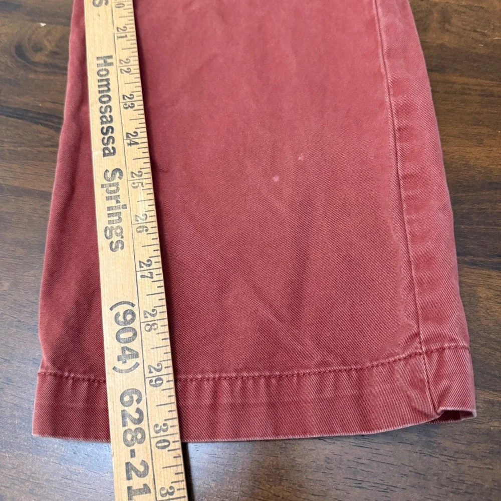 Banana Republic Gavin Chino Mens 32x32 (32x30) Coral Red Cotton Straight Pants